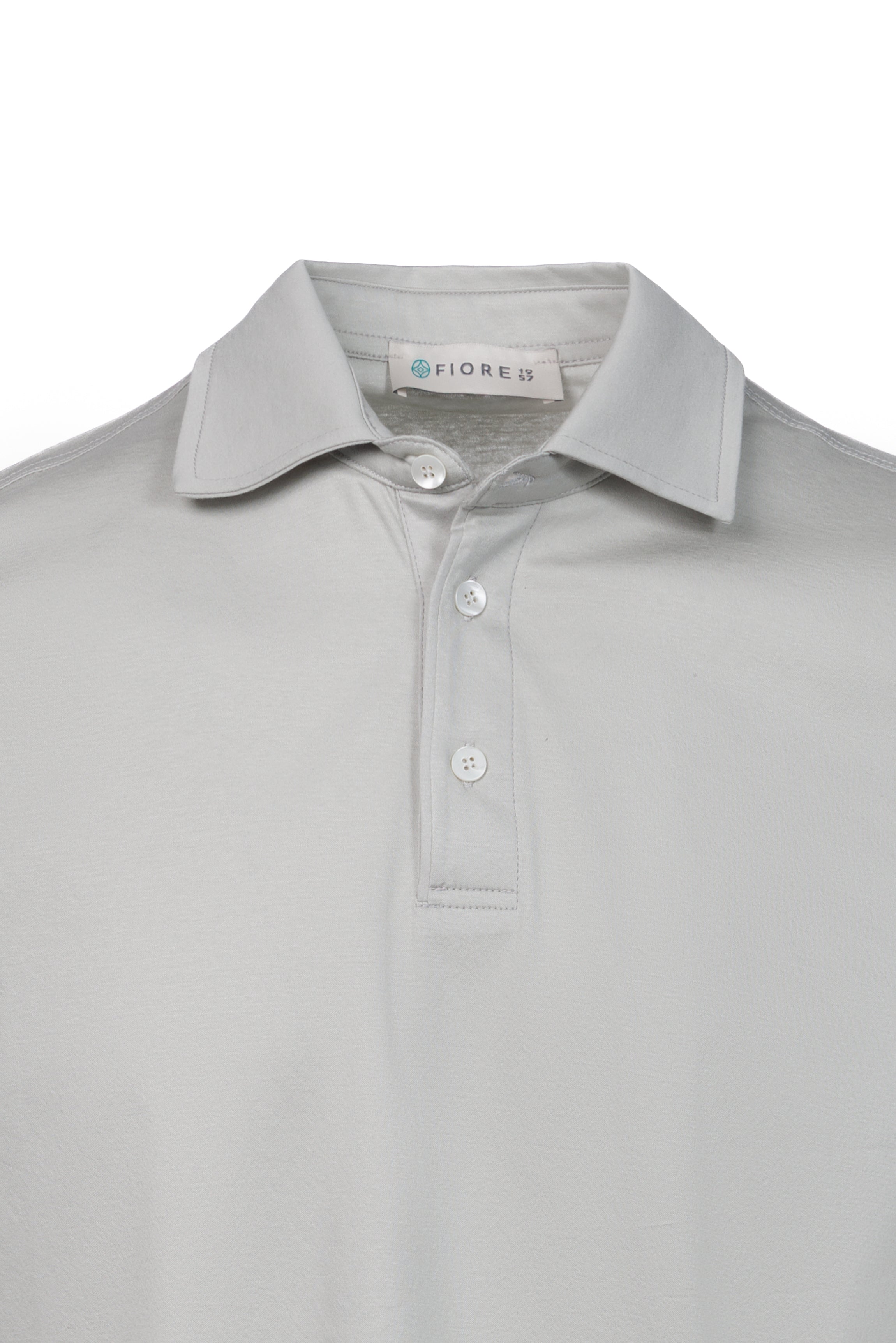 Light grey Pima cotton polo