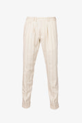 Milano pinstriped linen and cotton trousers