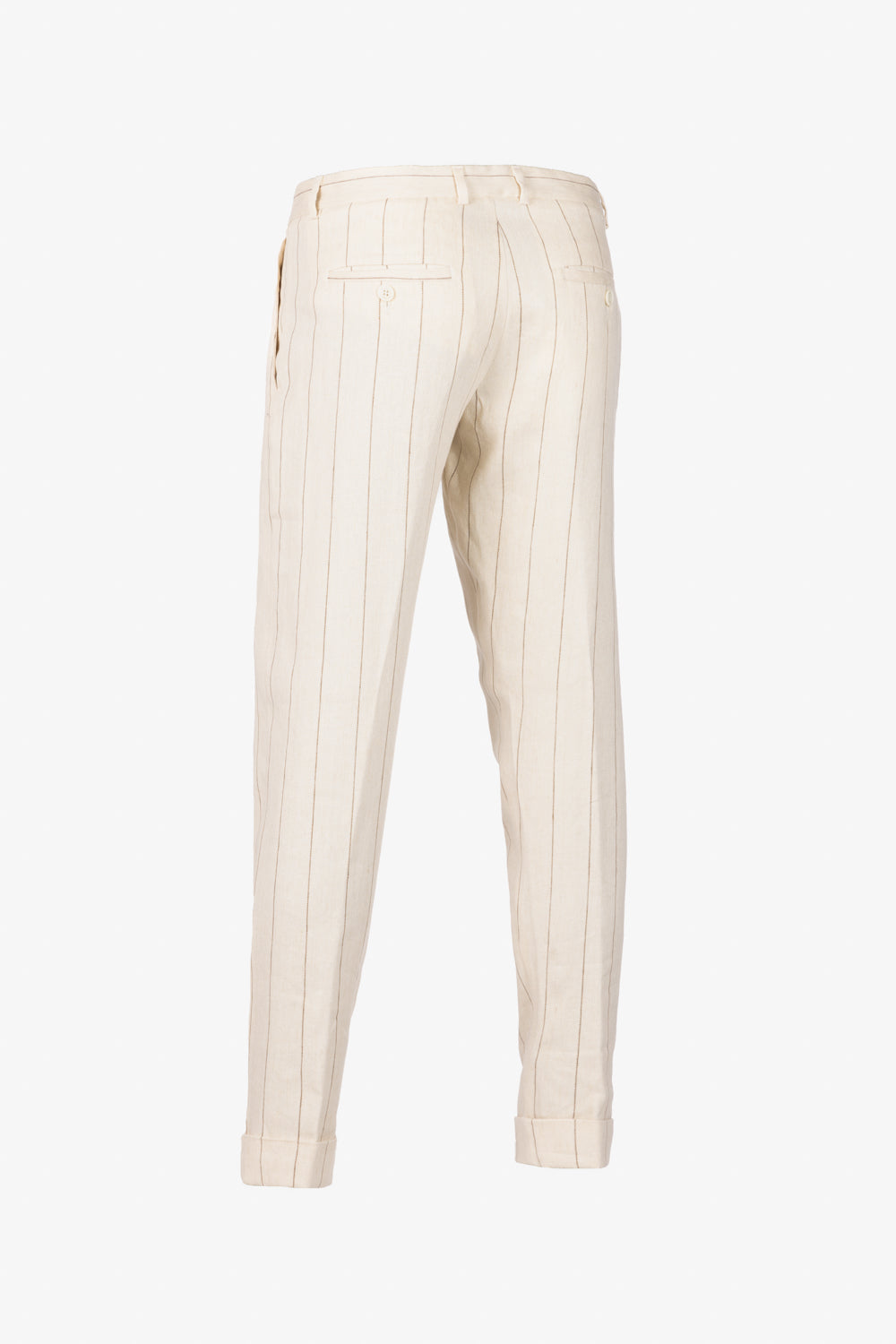 Milano pinstriped linen and cotton trousers