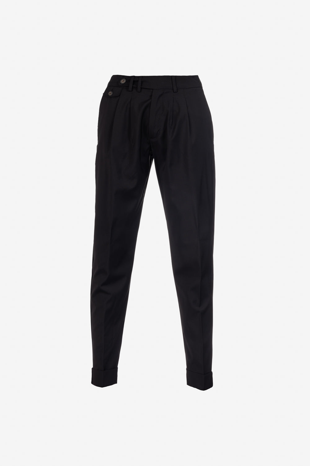 Black virgin wool Milano trousers