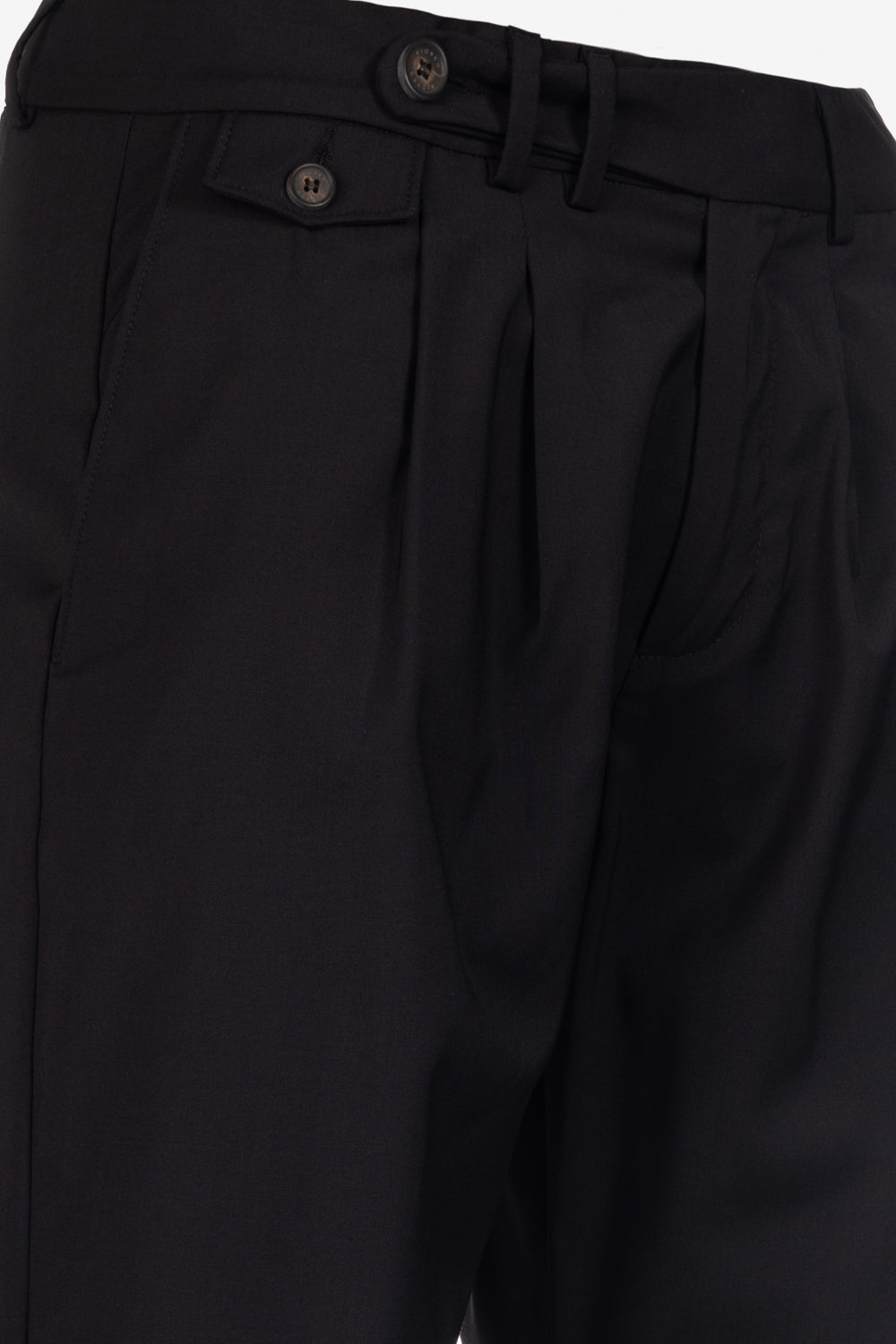 Black virgin wool Milano trousers