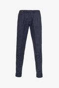 Blue houndstooth cotton Milano trousers