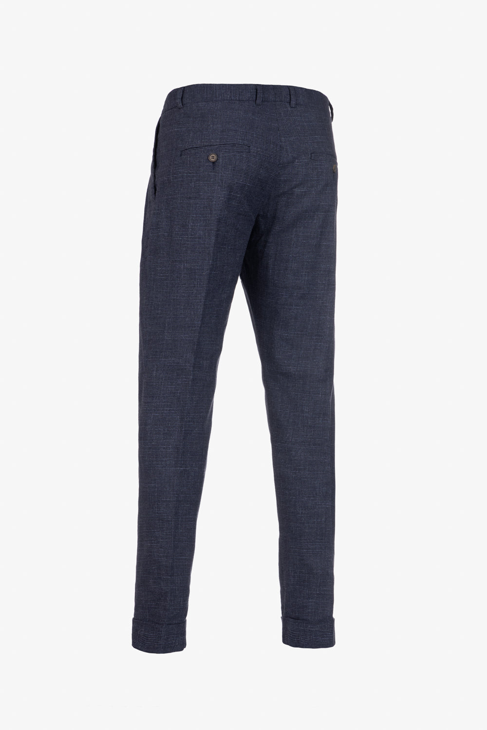 Blue houndstooth cotton Milano trousers
