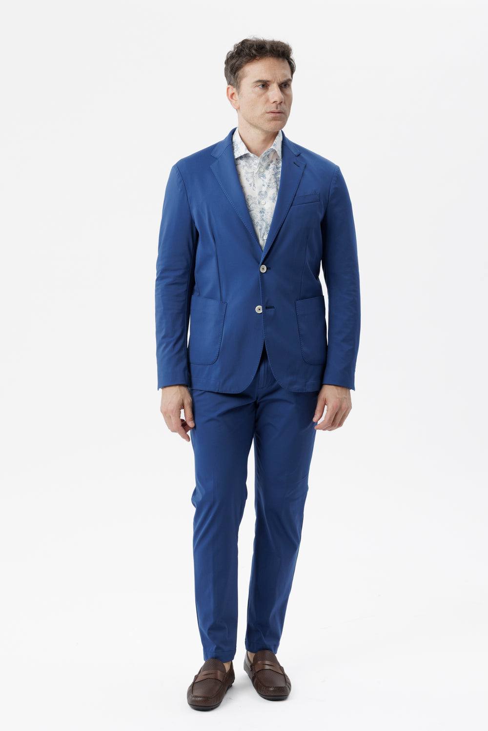 Pantalone coulisse in nylon comfort blu