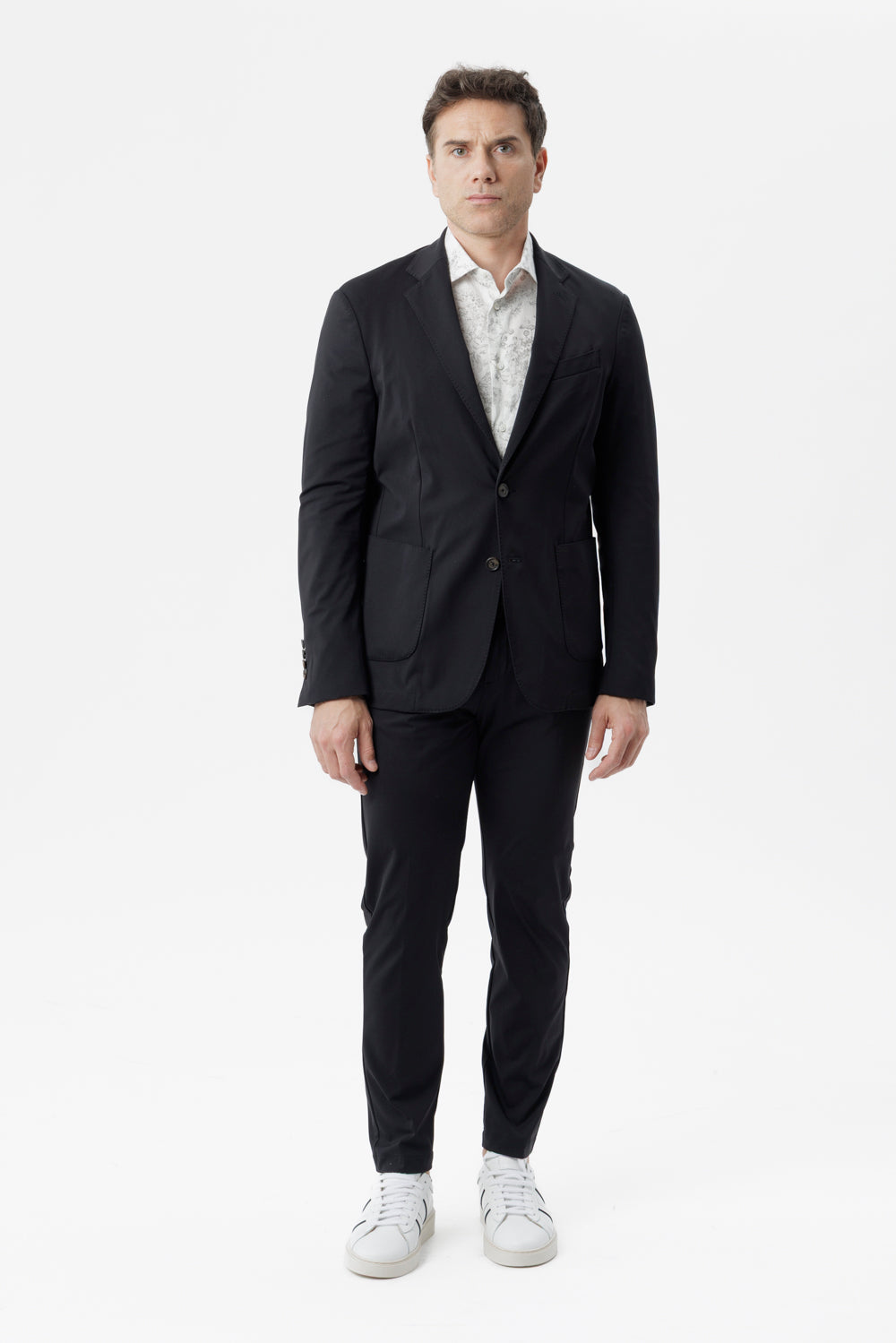 Pantalone coulisse cargo in nylon comfort nero