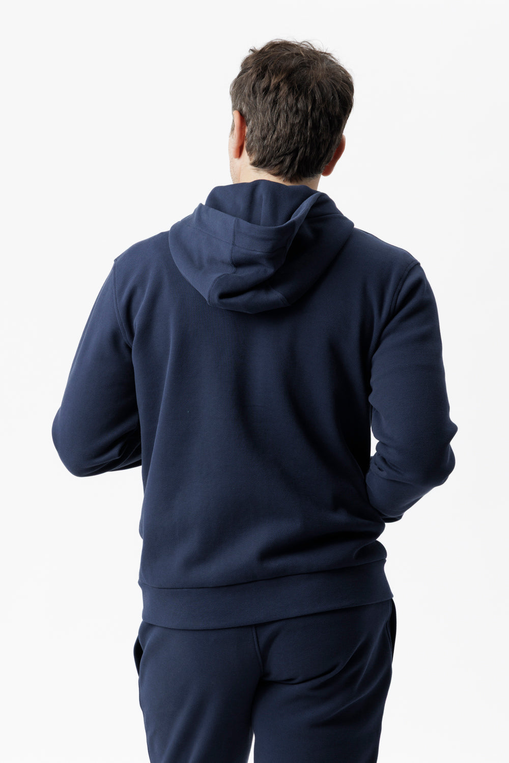 Blue zip-up hoodie