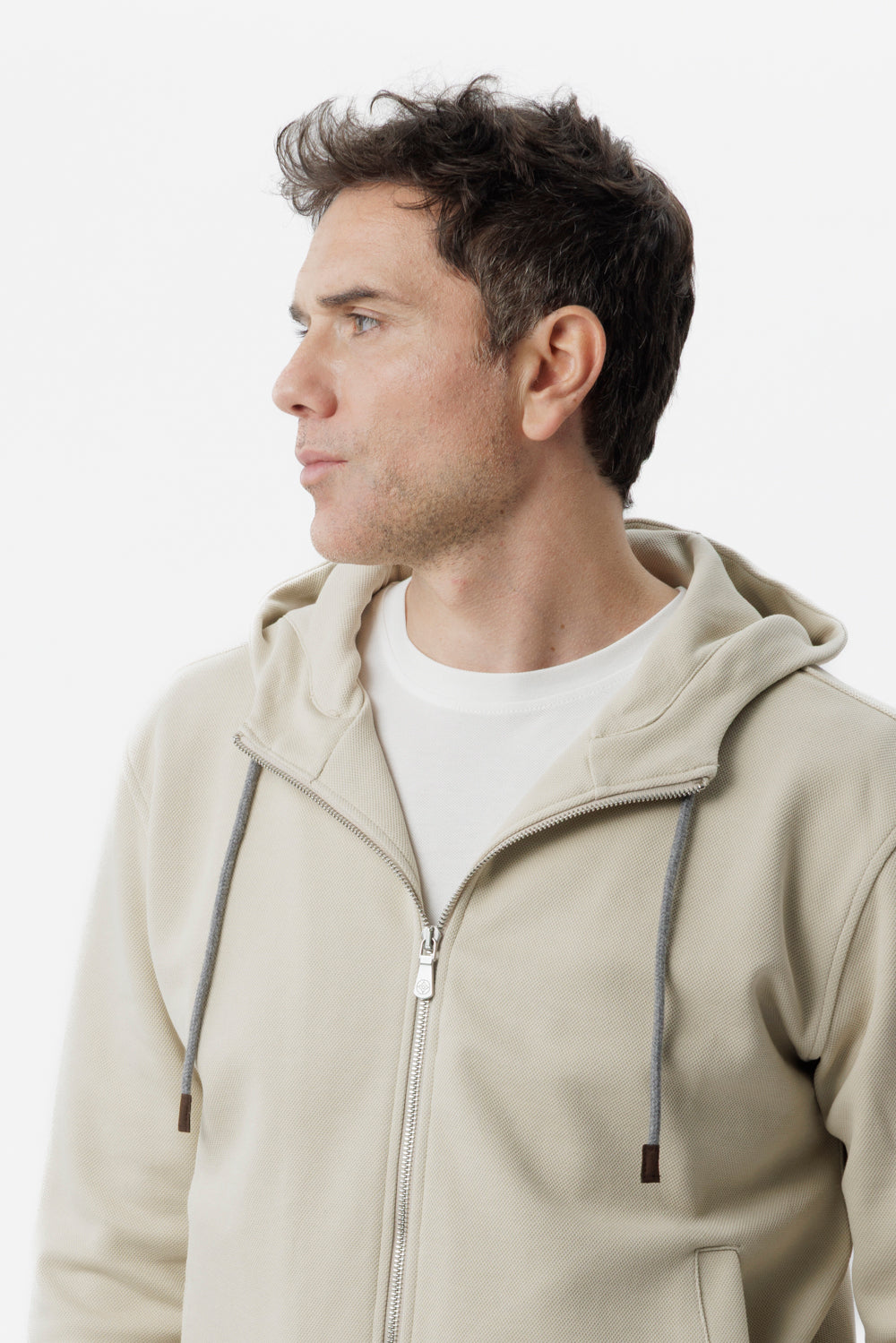 Sand zip hoodie