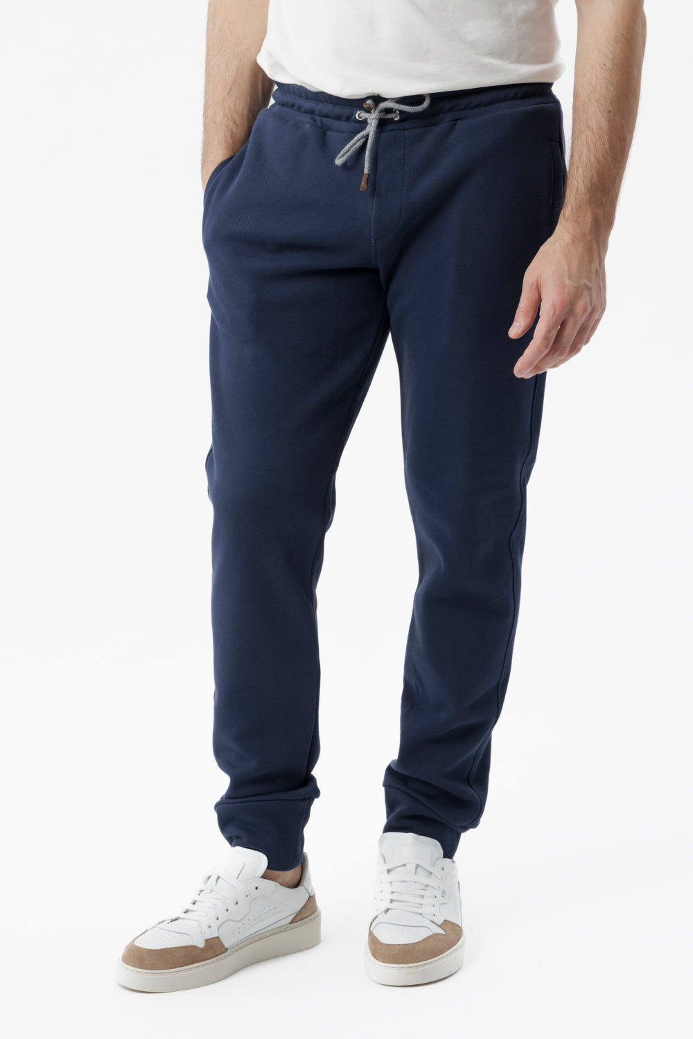 Blue cotton jogger pants