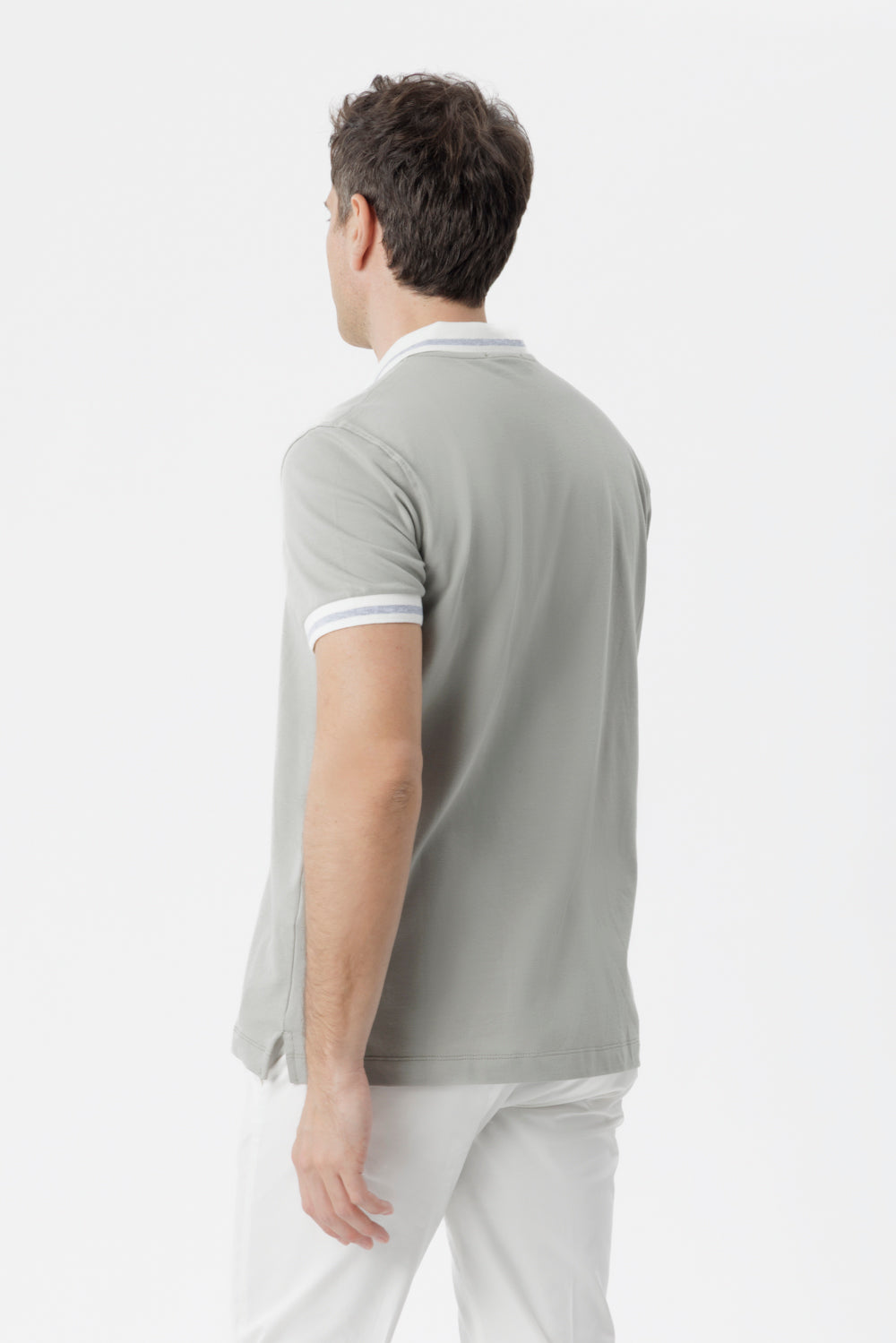 Polo shirt with contrast grey details
