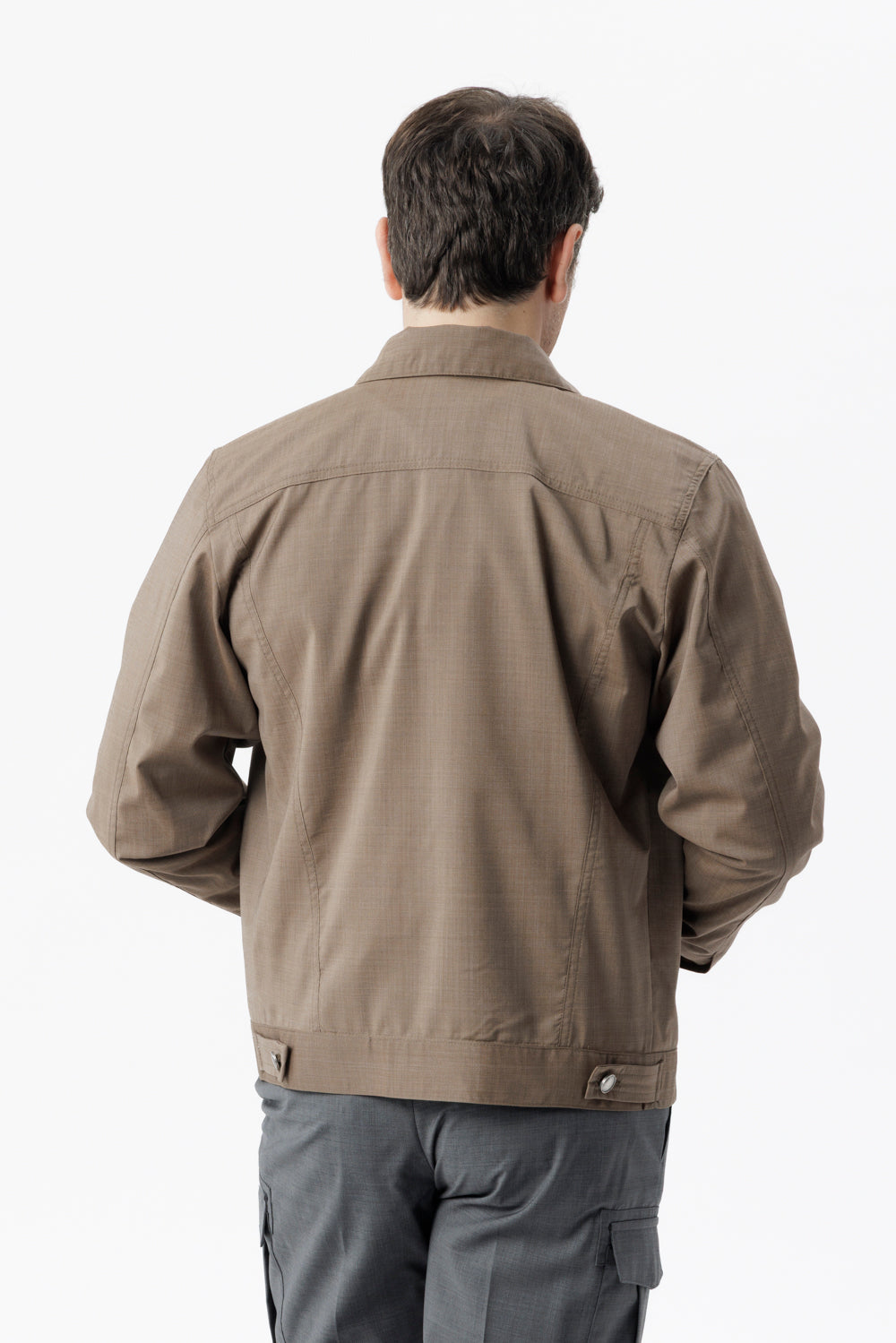 Portofino jacket in tobacco virgin wool