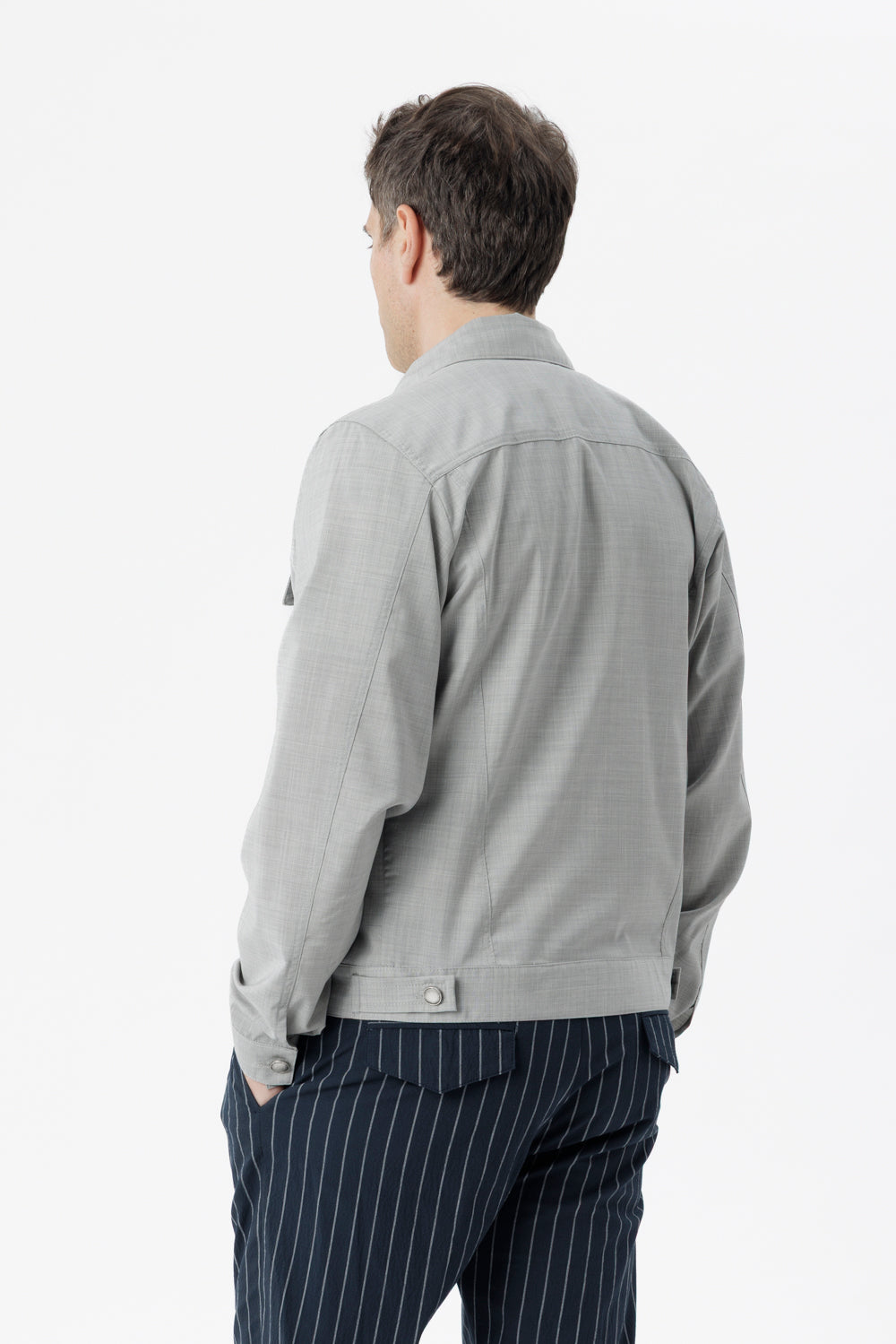 Light grey virgin wool Portofino jacket