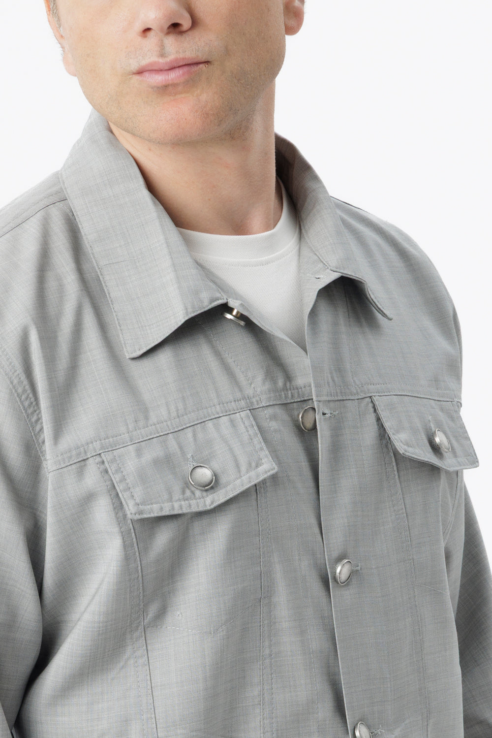 Light grey virgin wool Portofino jacket
