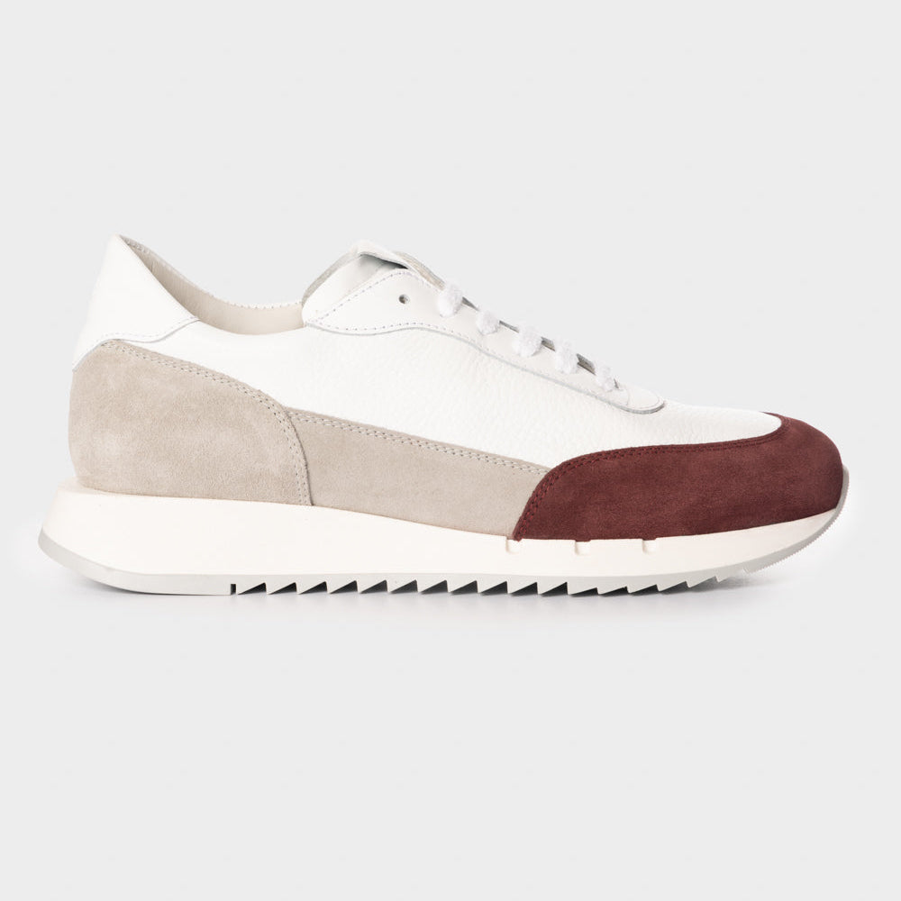 Running white/barolo leather