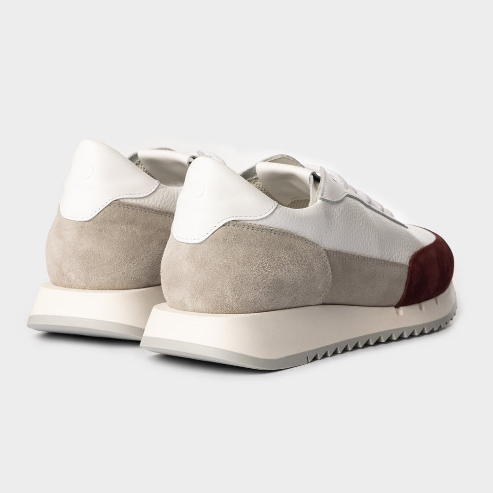 Running white/barolo leather