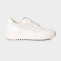 Running leather sneakers white