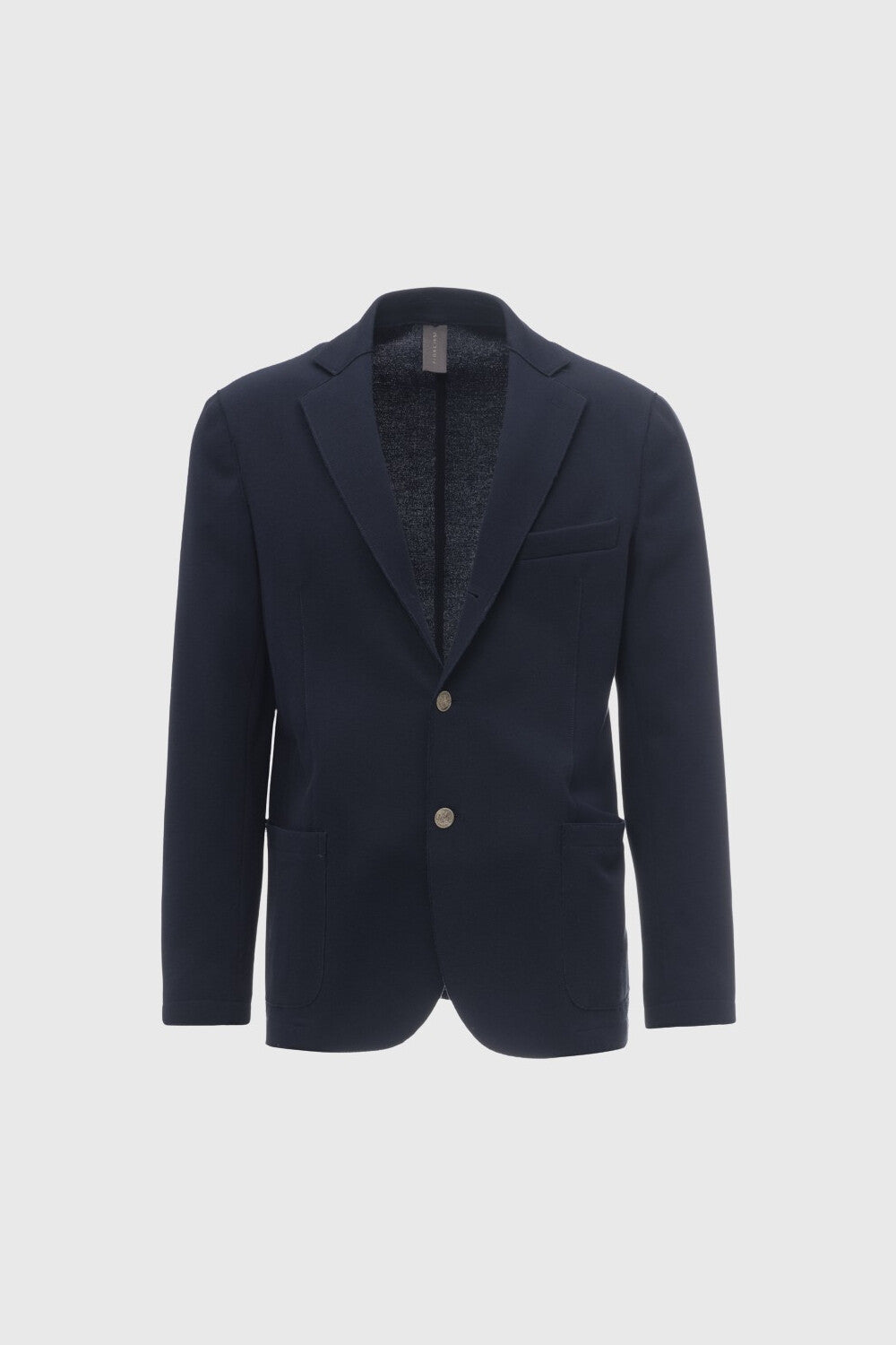 Giacca decostruita monopetto taglio vivo blu navy