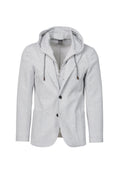 Giacca Trapani con cappuccio e zip in cotone grigio