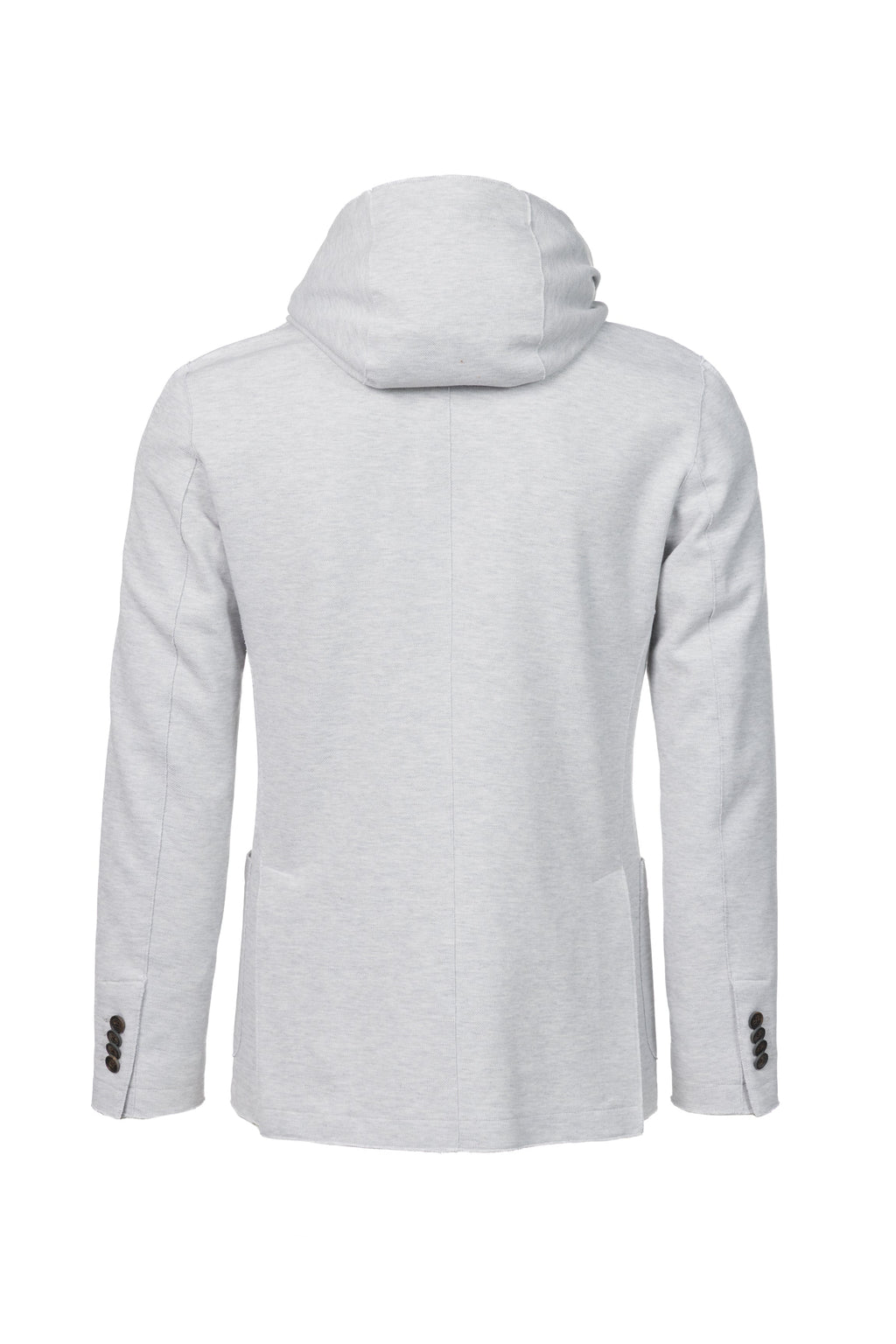 Giacca Trapani con cappuccio e zip in cotone grigio
