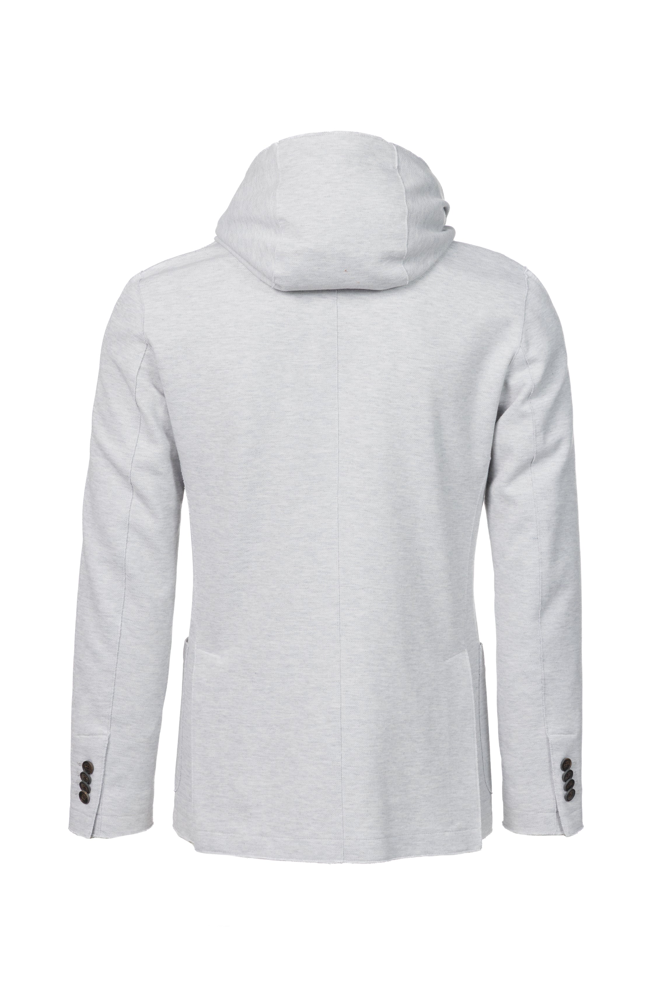 Giacca Trapani con cappuccio e zip in cotone grigio
