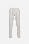 Blue houndstooth cotton Milano trousers