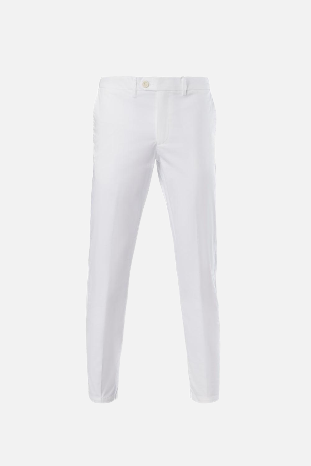 Pantalone slim fit in cotone comfort bianco