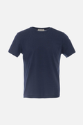 Blue cotton and bamboo T-shirt