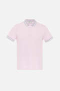 Polo con dettagli a contrasto rosa