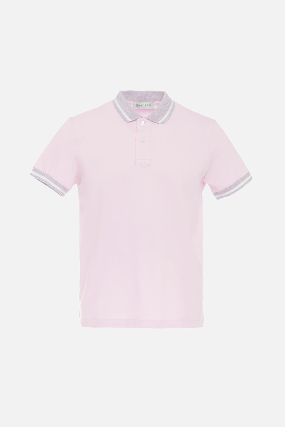 Polo with pink contrast details