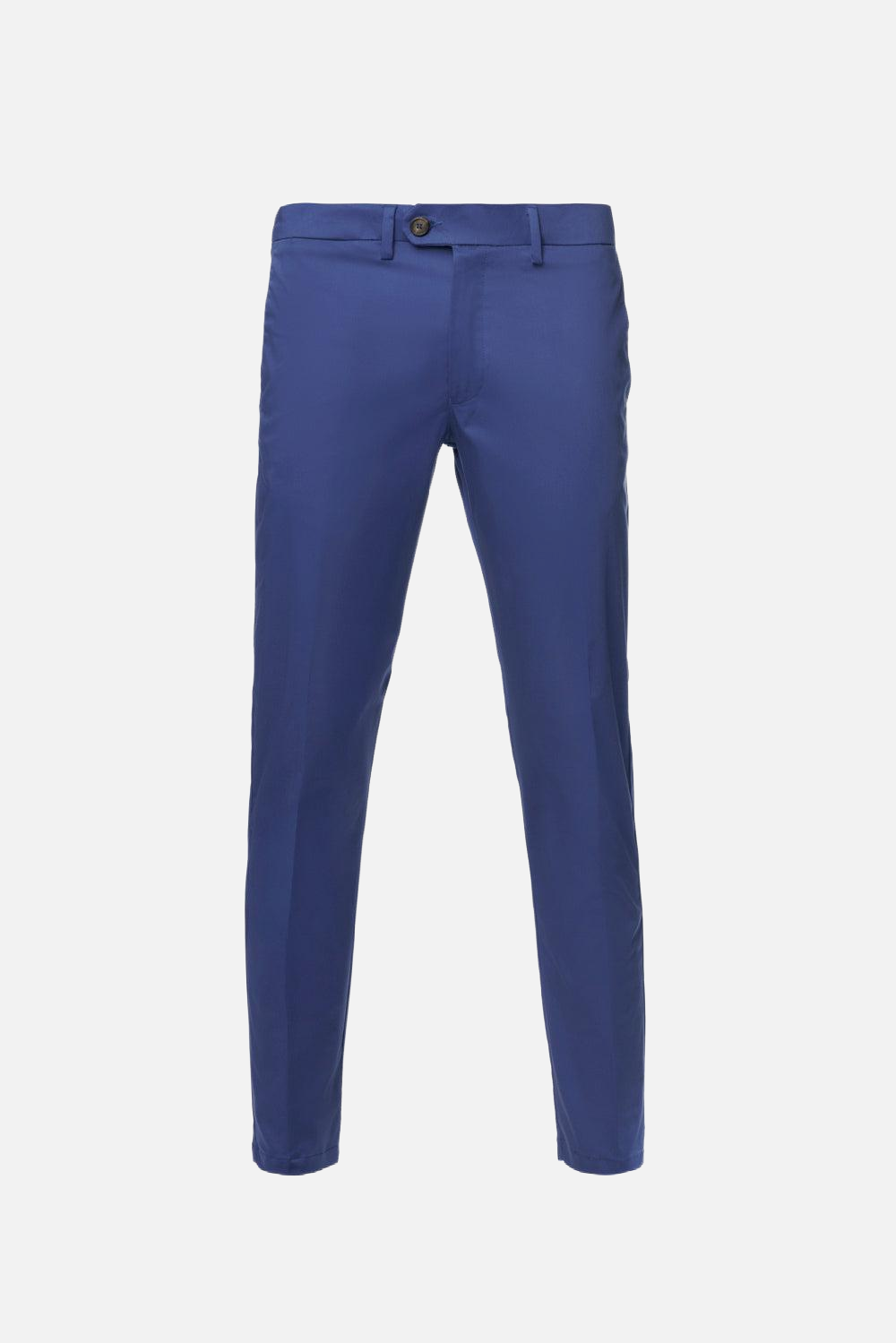 Slim-fit comfort cotton trousers in bluette