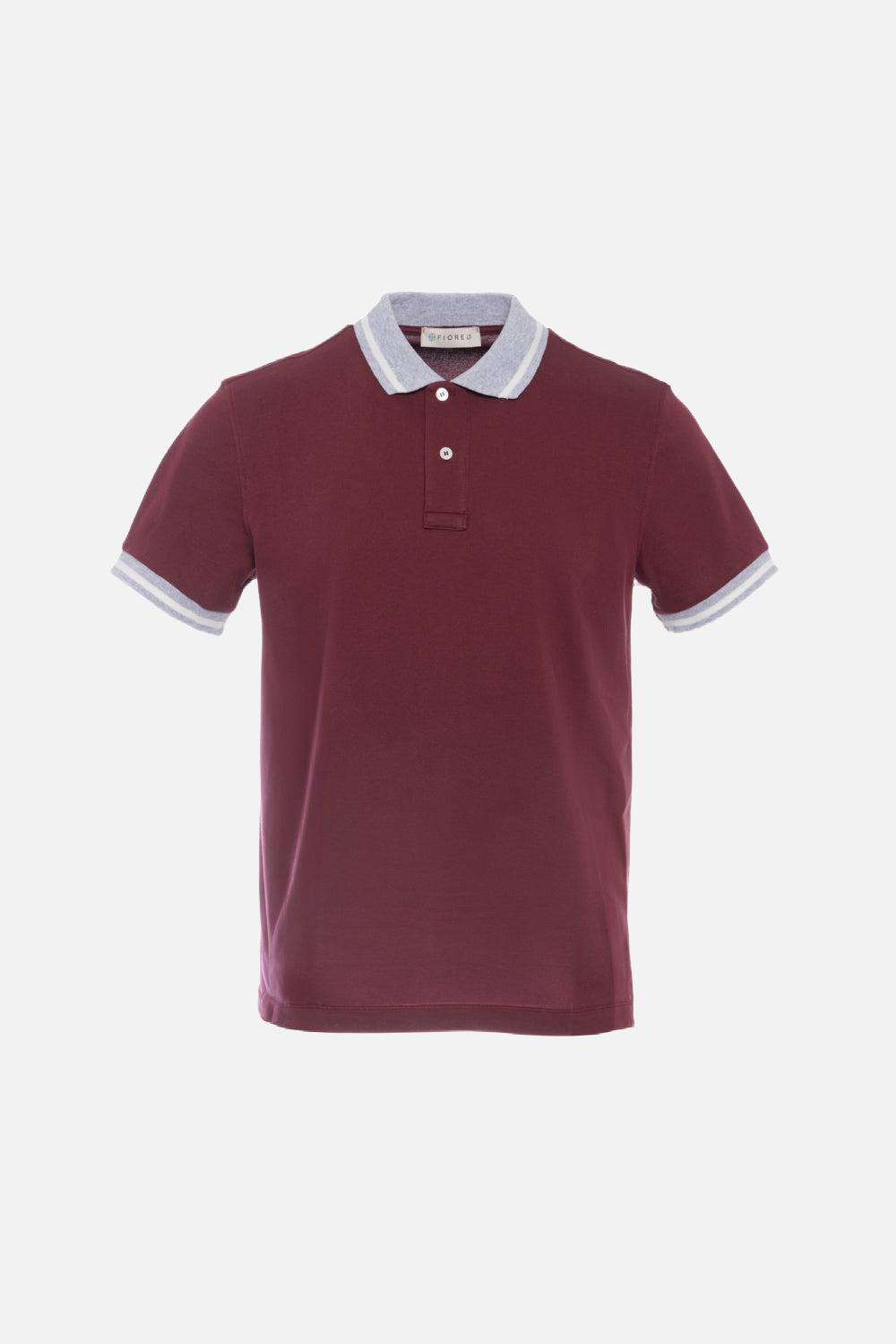 Polo con dettagli a contrasto bordeaux