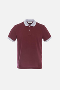 Polo con dettagli a contrasto bordeaux