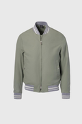Bomber college in cotone tecnico verde salvia