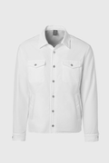 White technical cotton overshirt