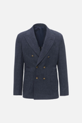 Giacca decostruita un petto e mezzo in cotone blu navy