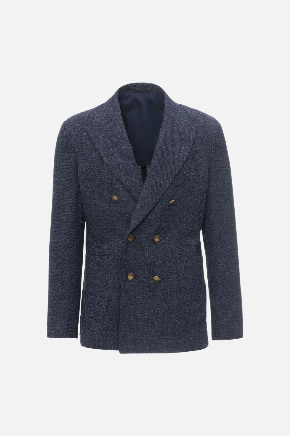 Giacca decostruita un petto e mezzo in cotone blu navy