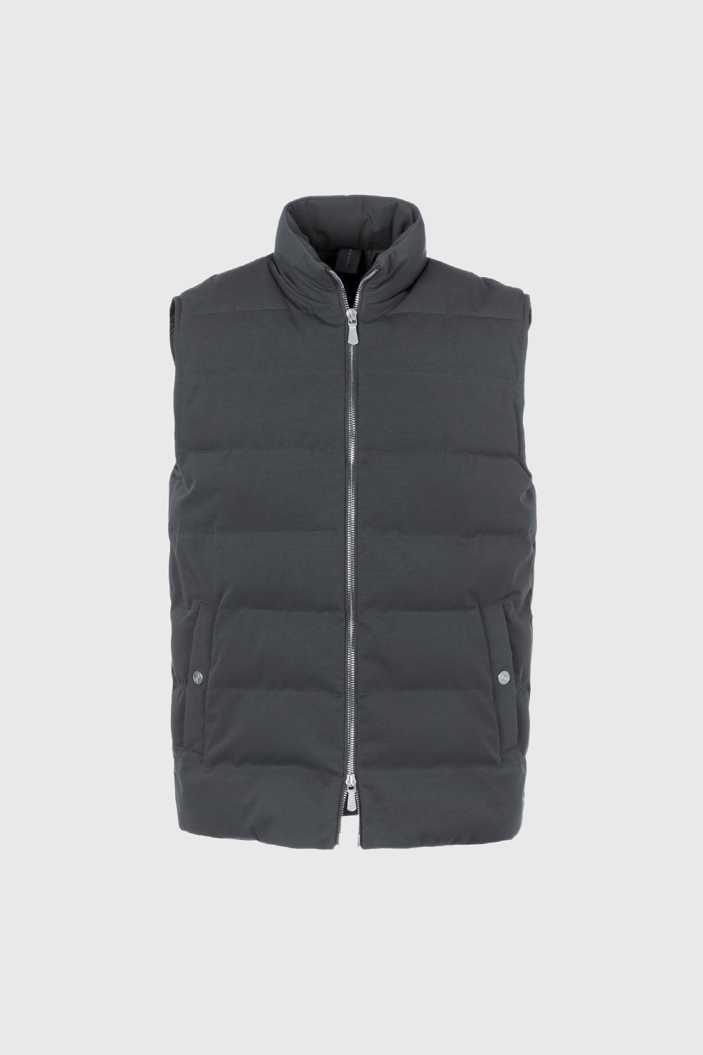 Grey cashmere padded vest