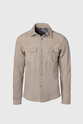 Soft grey suede overshirt