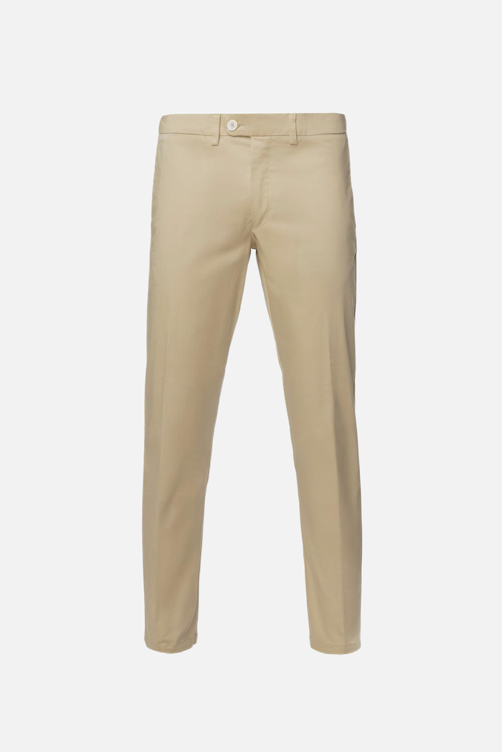 Pantalone slim fit in cotone comfort beige
