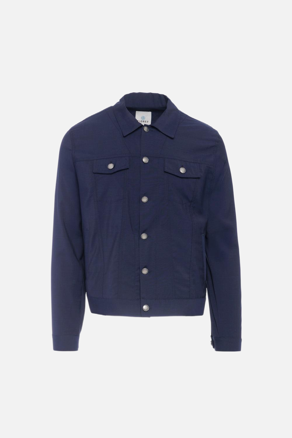 Portofino jacket in cadet blue virgin wool