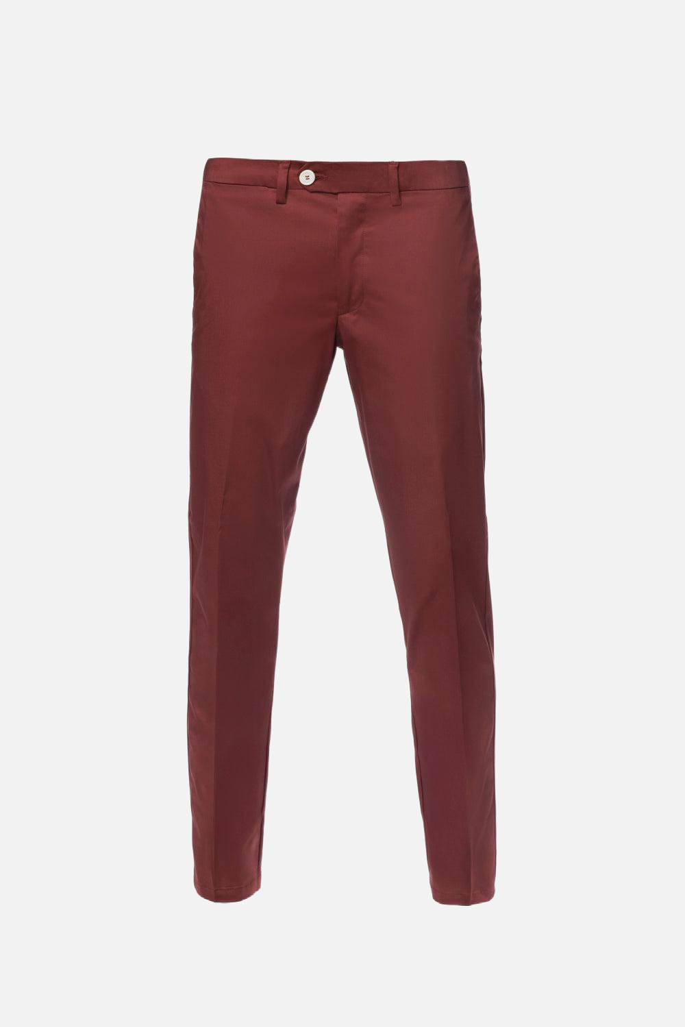 Bordeaux comfort cotton slim-fit trousers