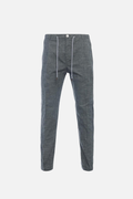 Pantaloni Amalfi in cotone pied de poule verde militare