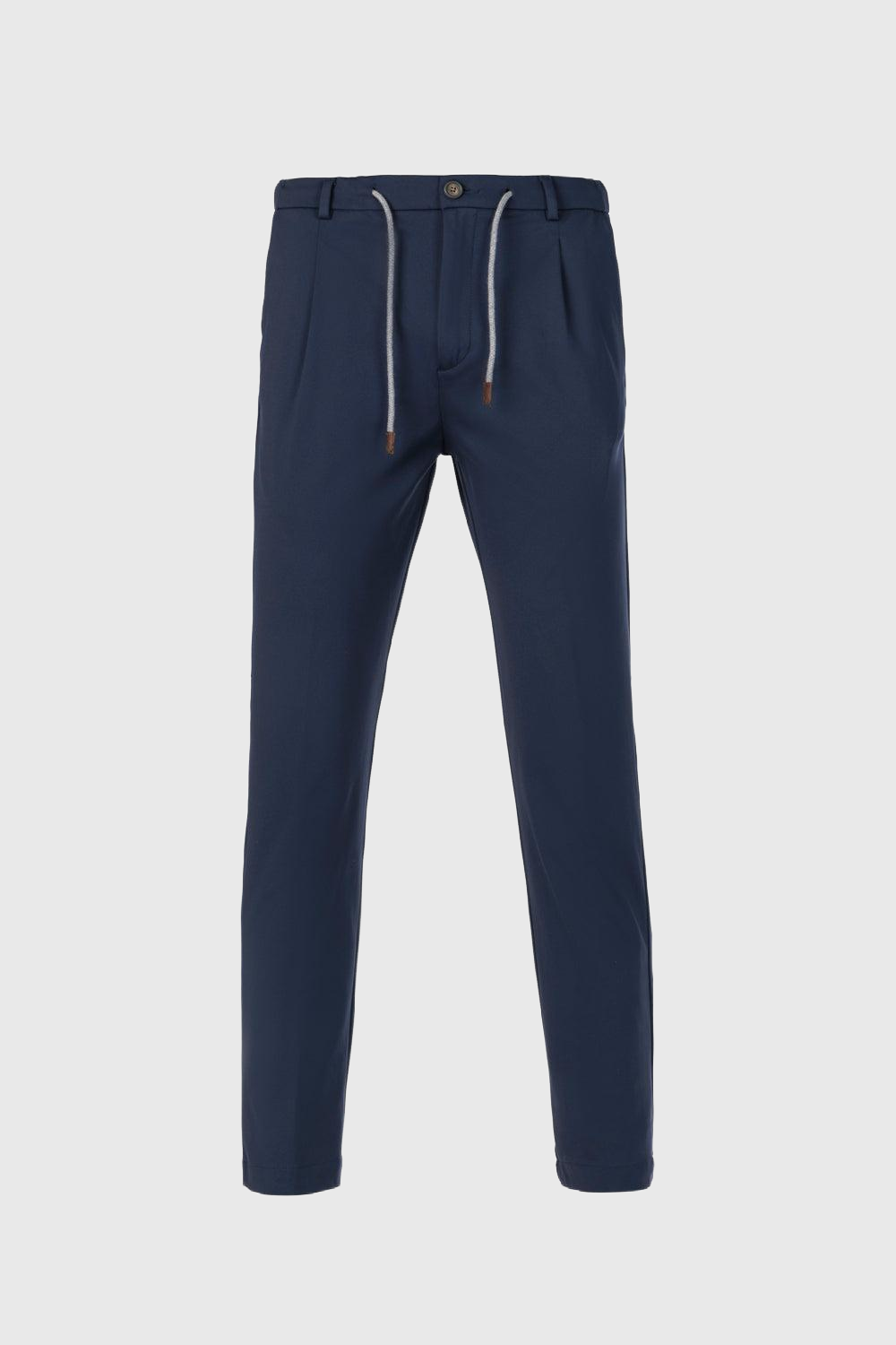 Pantalone coulisse in nylon comfort blu navy
