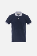 Polo con dettagli a contrasto blu