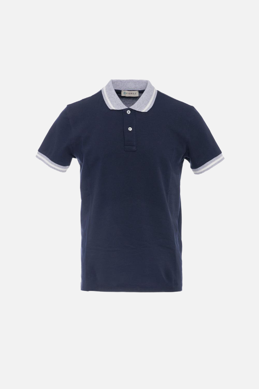 Polo shirt with contrast blue details