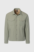 Sage green technical cotton overshirt