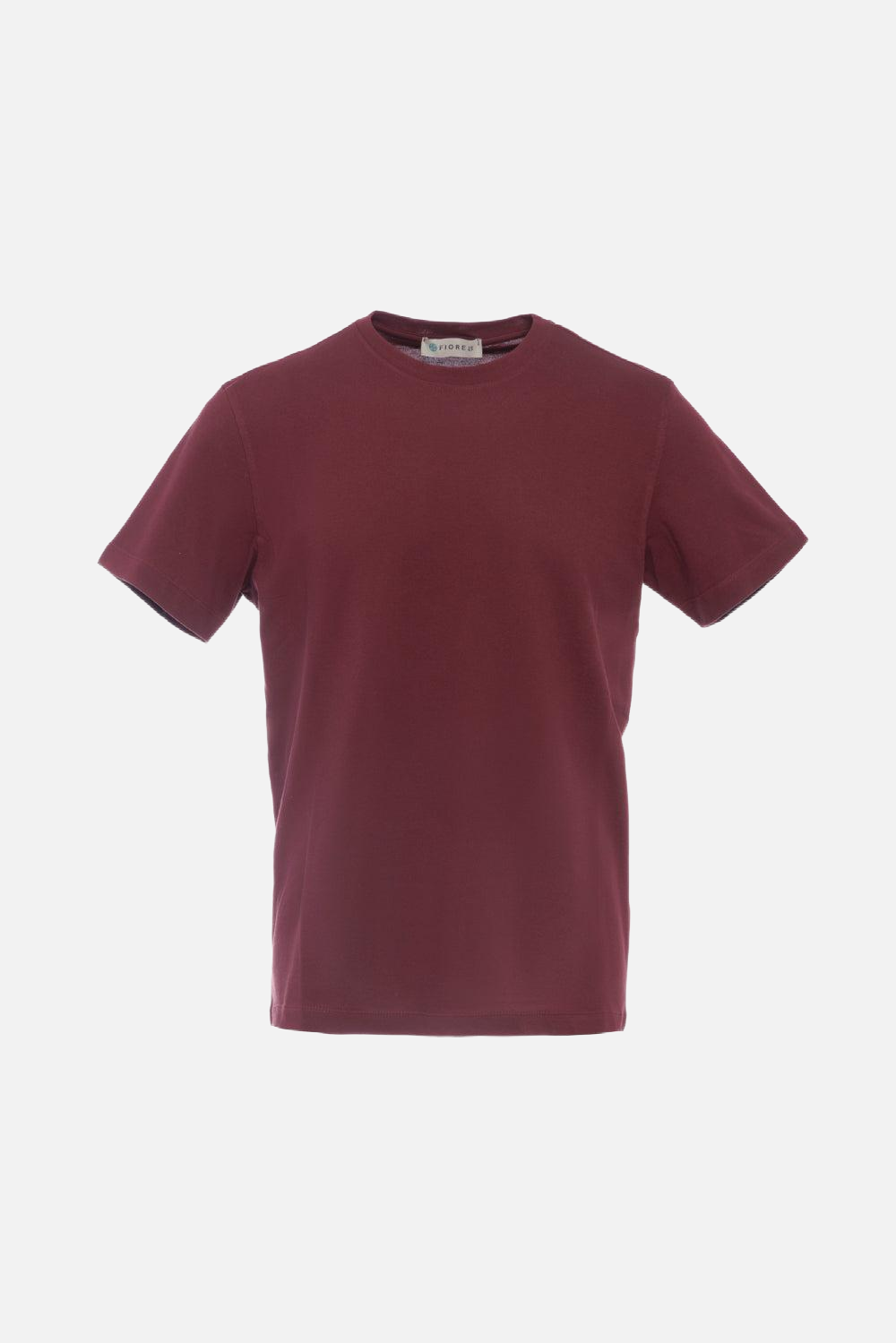 Burgundy stretch cotton t-shirt
