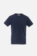 Blue stretch cotton T-shirt