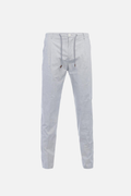 Pantalone Amalfi in cotone con coulisse grigio chiaro