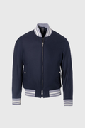 Bomber college in cotone tecnico blu navy