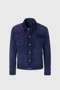 Navy suede jacket